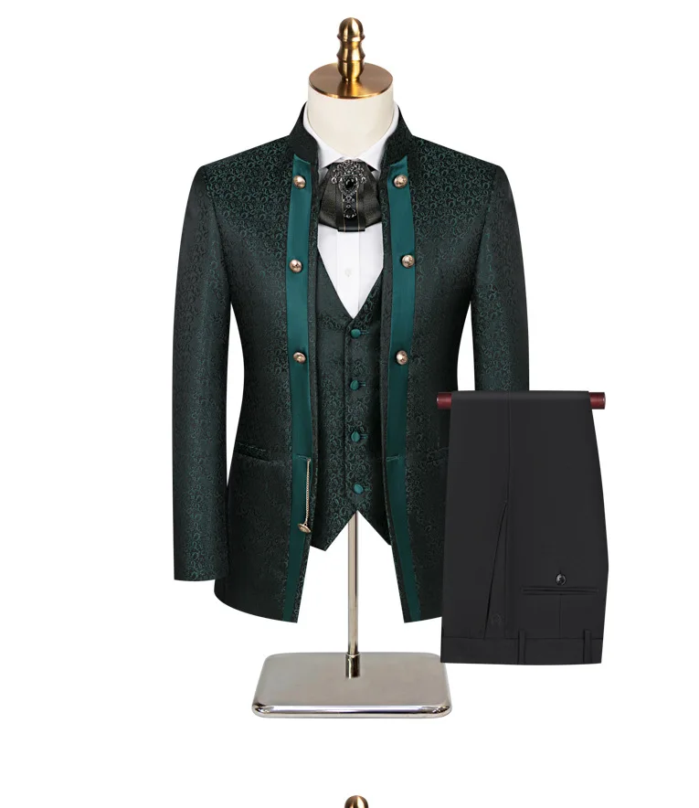 Setelan Pernikahan Khusus Mode - Men'S Formal Wear With Suspenders ulasan dan harga